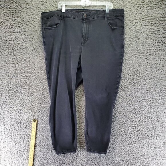 Old Navy Jeans Womens 20 Black High-Rise Super Skinny Stretch Denim - Picture 1 of 9